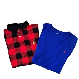 Polo Ralph Lauren Men’s Buffalo Check polo size small and tee youth large